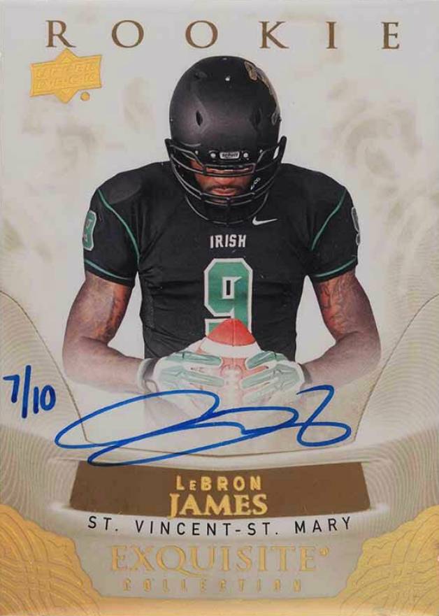 2013 Upper Deck Exquisite Collection Preview Rookie Signatures LeBron James #ER-LJ Football Card