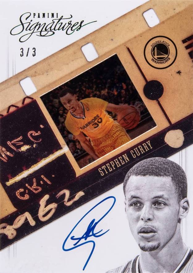 2012 Panini Signatures Signature Film Stephen Curry #92 Basketball Card