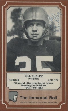 1975 Fleer Hall of Fame Bill Dudley #26 Football Card