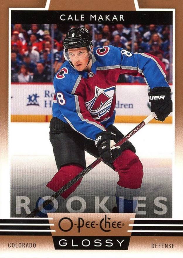 2019 Upper Deck OPC Glossy Rookies Cale Makar #R-1 Hockey Card