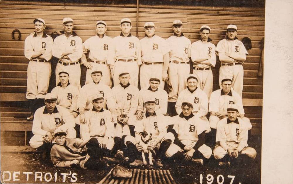 1907 Real Photo Postcard Detroit Tigers # Baseball Card