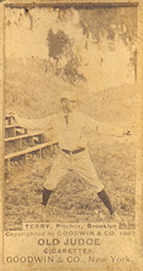 1887 Old Judge Terry, Pitcher, Brooklyn #455-4a Baseball Card