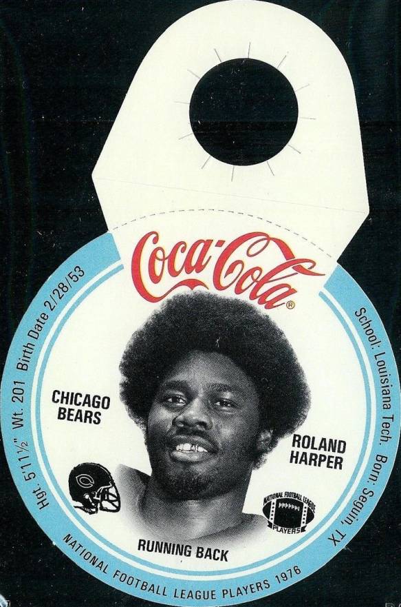 1976 Coke Bears Discs Roland Harper # Football Card