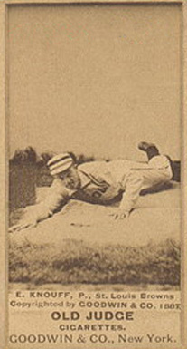 1887 Old Judge E. Knouff, P., St. Louis Browns #267-1a Baseball Card