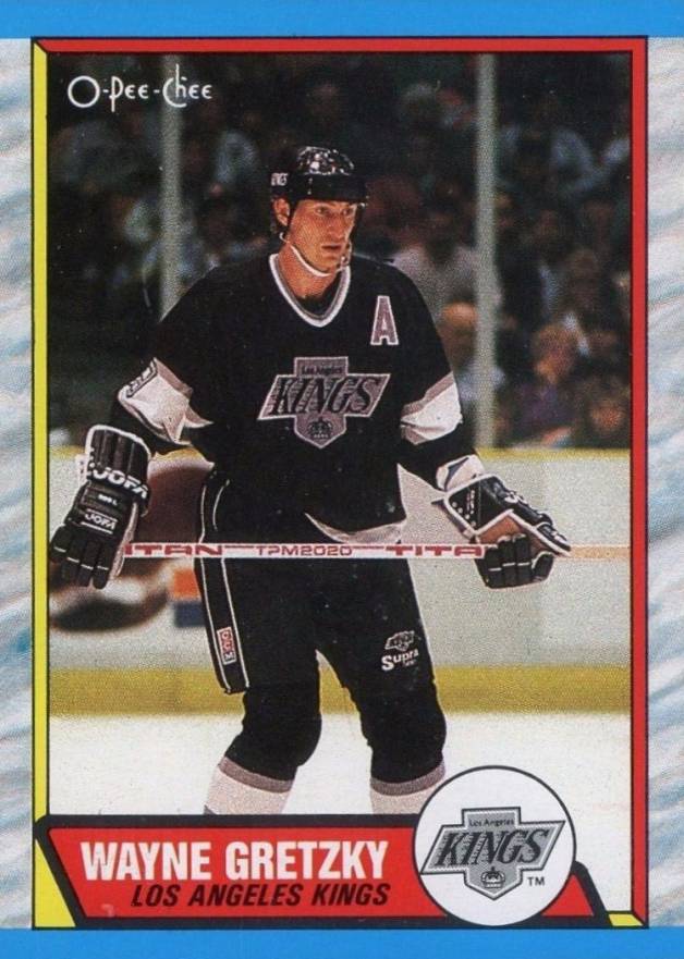 1989 O-Pee-Chee Box Bottoms-Hand Cut Wayne Gretzky #E Hockey Card