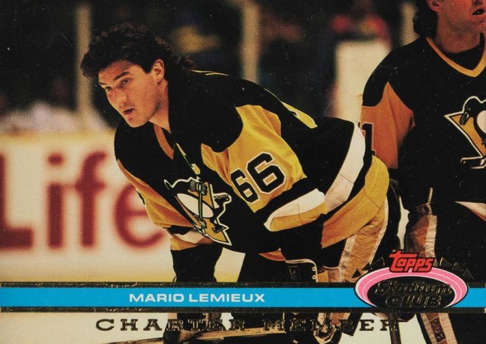 1991 Stadium Club Charter Member Mario Lemieux # Hockey Card