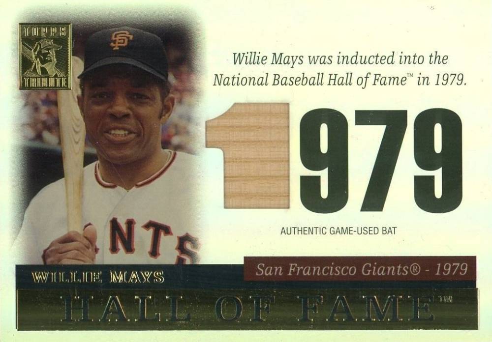 2004 Topps Tribute H.O.F.Tribute Relics Willie Mays #TR-WM2 Baseball Card