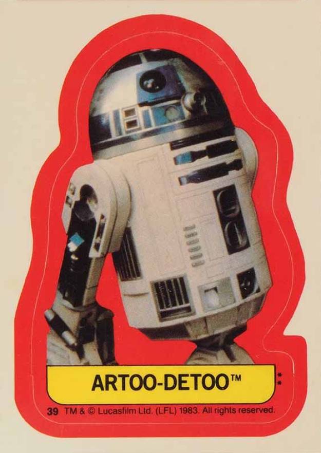 1983 Star Wars Return of the Jedi Stickers Artoo-Detoo #39 Non-Sports Card