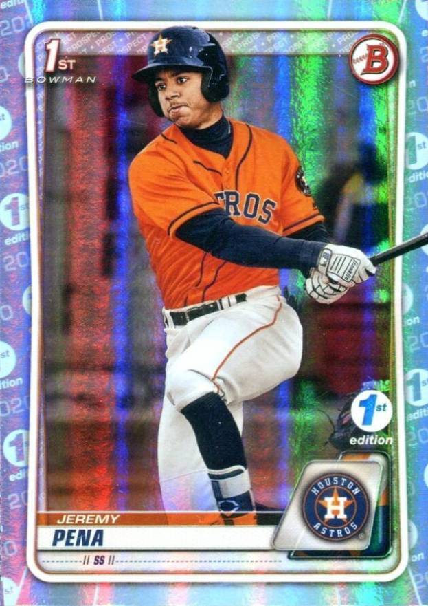 2020 Bowman 1st Edition Jeremy Pena #BFE61 Baseball Card