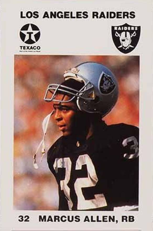 1988 Raiders Police Marcus Allen #3 Football Card