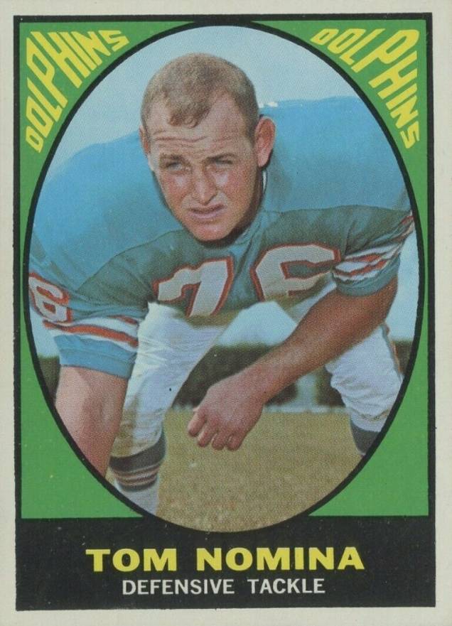 1967 Topps Milton Bradley Tom Nomina #86 Football Card