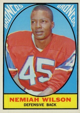 1967 Topps Milton Bradley Nemiah Wilson #30 Football Card