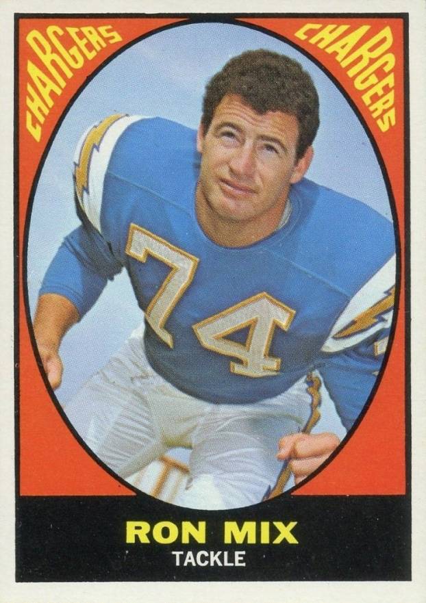 1967 Topps Milton Bradley Ron Mix #125 Football Card