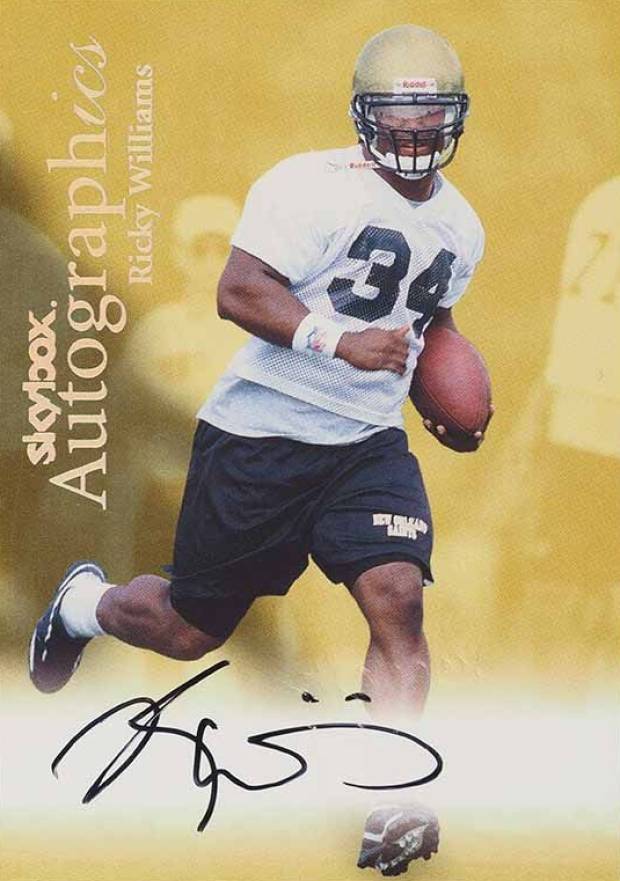 1999 Skybox Premium Autographics Ricky Williams # Football Card