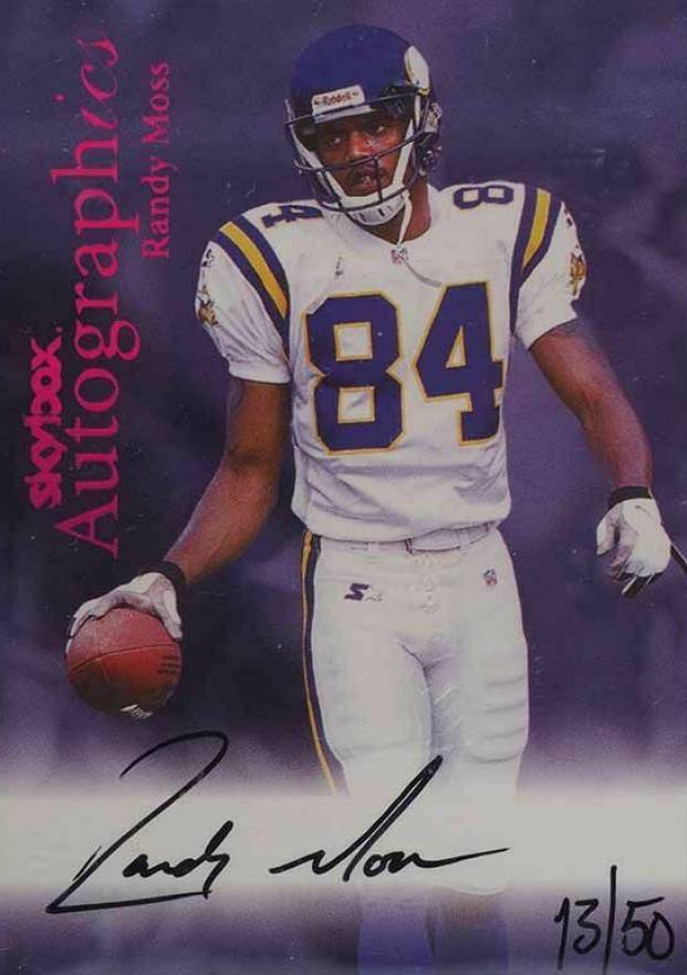 1999 Skybox Premium Autographics Randy Moss # Football Card