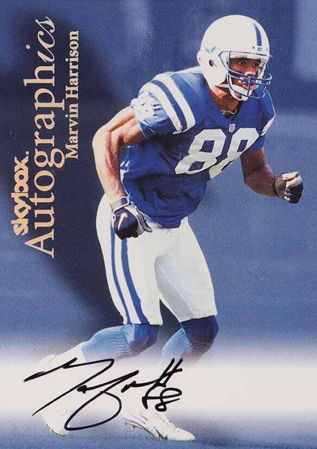 1999 Skybox Premium Autographics Marvin Harrison # Football Card