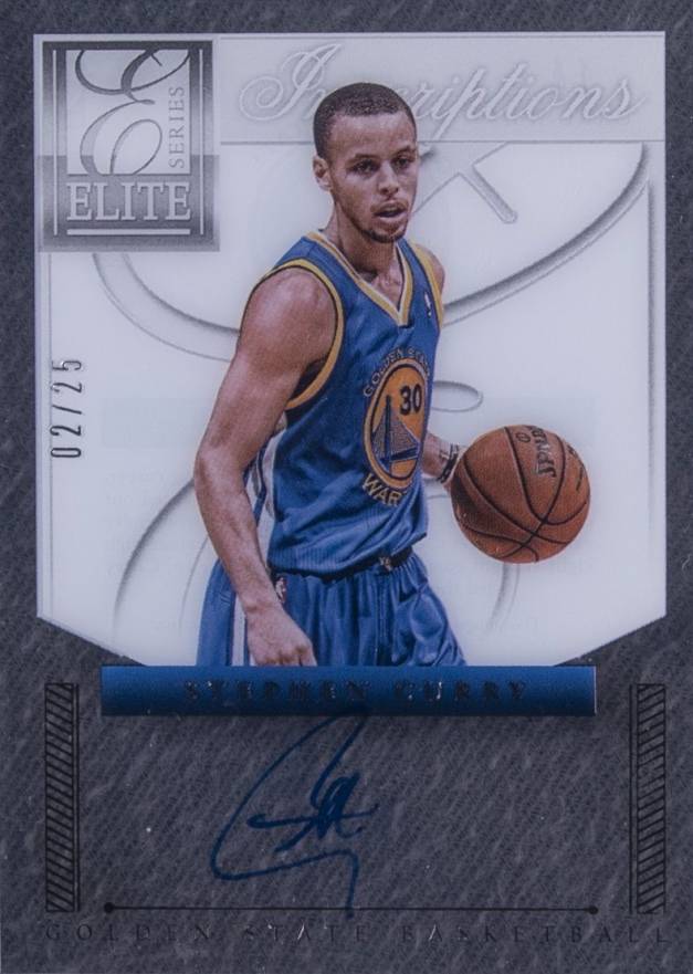 2012 Panini Elite Series Veteran Inscriptions Stephen Curry #14 Basketball Card