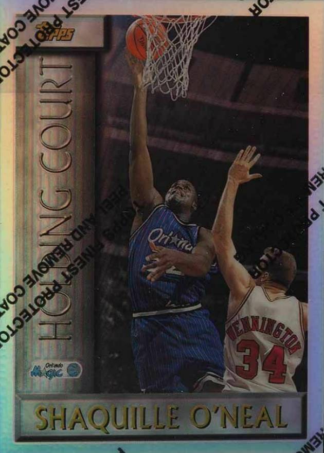 1996 Topps Holding Court Shaquille O'Neal #HC10 Basketball Card