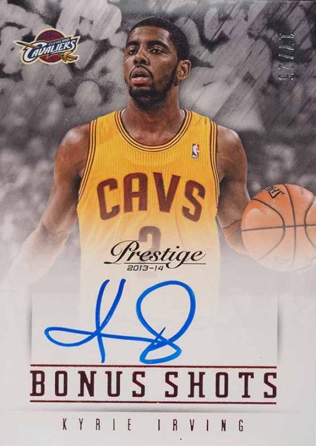 2013 Panini Prestige Bonus Shots Autographs Kyrie Irving #90 Basketball Card