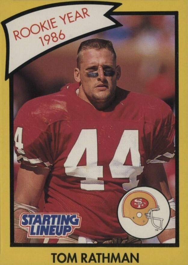 1990 Kenner Starting Lineup Tom Rathman # Football Card