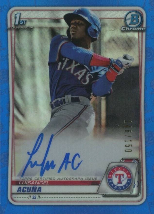 2020  Bowman Chrome Prospect Autographs Luisangel Acuna #CPALA Baseball Card