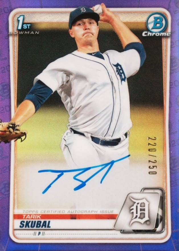 2020  Bowman Chrome Prospect Autographs Tarik Skubal #CPATS Baseball Card