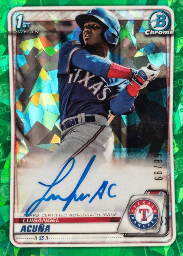 2020  Bowman Chrome Prospect Autographs Luisangel Acuna #CPALA Baseball Card