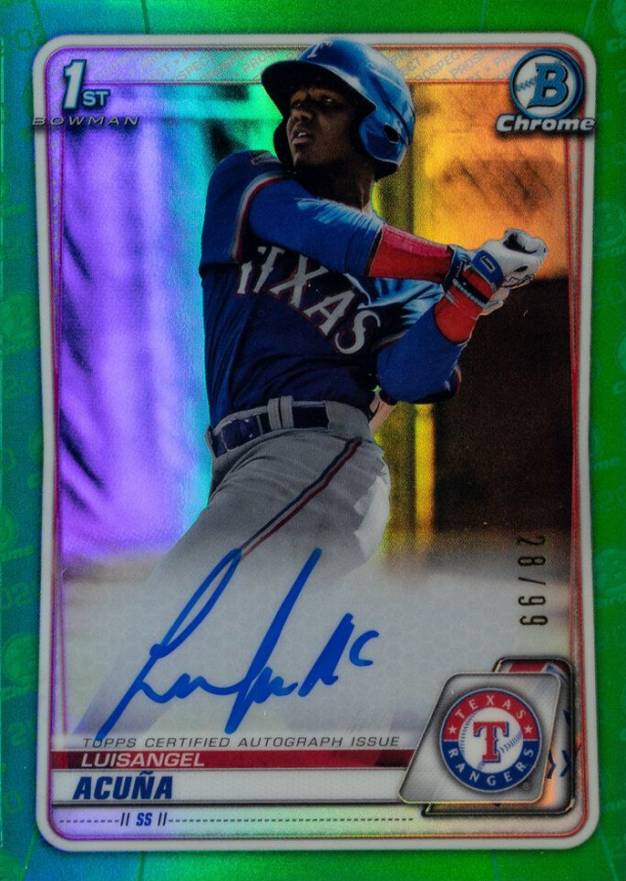 2020  Bowman Chrome Prospect Autographs Luisangel Acuna #CPALA Baseball Card