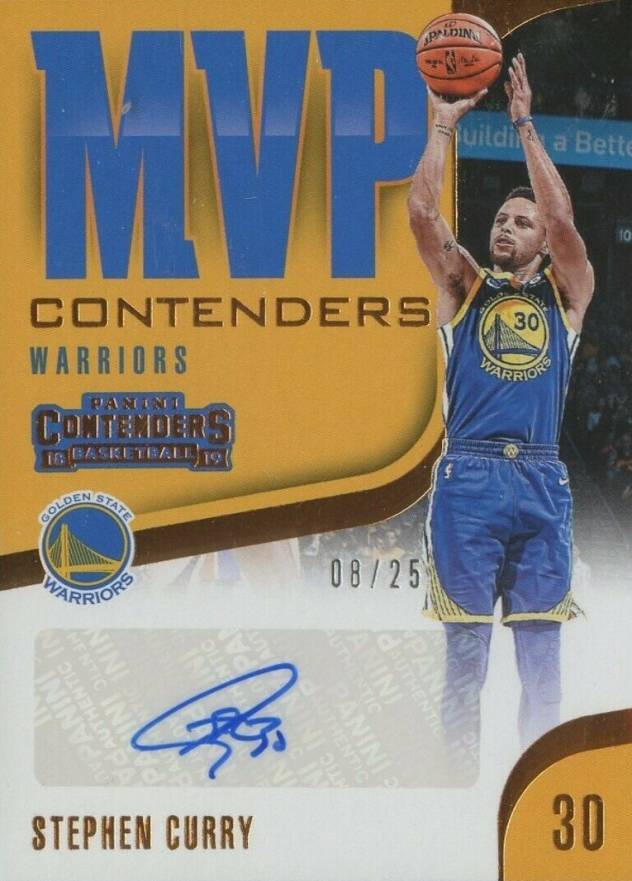 2018 Panini Contenders MVP Contenders Autographs Stephen Curry #SCY Basketball Card