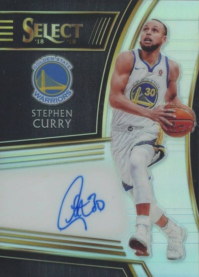 2018 Panini Select Signatures Stephen Curry #SCY Basketball Card