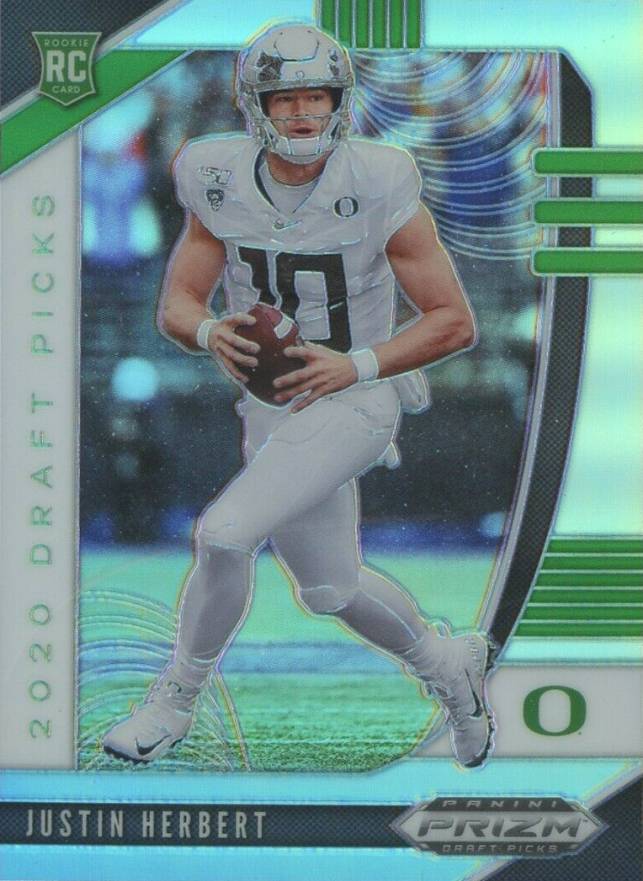 2020 Panini Prizm Draft Picks Justin Herbert #102 Football Card