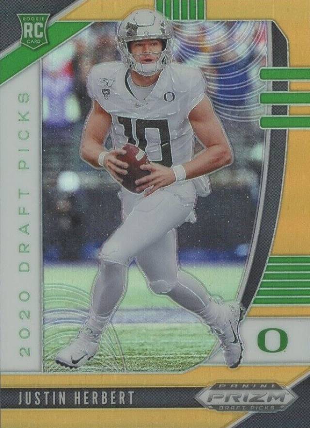 2020 Panini Prizm Draft Picks Justin Herbert #102 Football Card