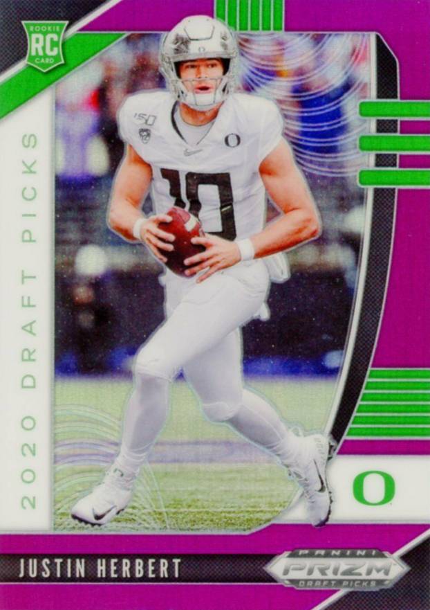 2020 Panini Prizm Draft Picks Justin Herbert #102 Football Card