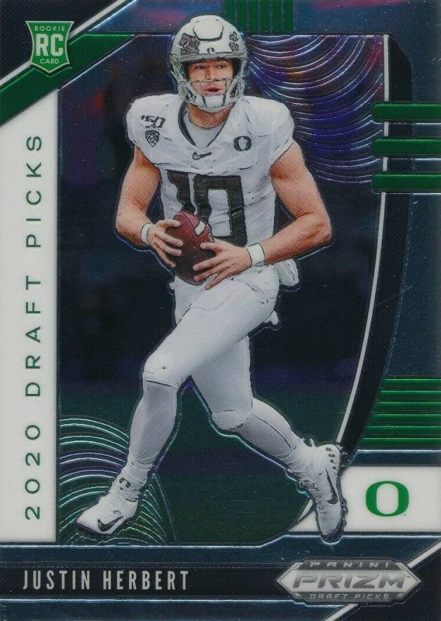 2020 Panini Prizm Draft Picks Justin Herbert #102 Football Card