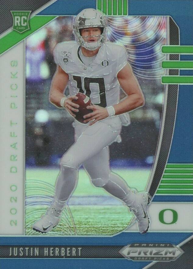 2020 Panini Prizm Draft Picks Justin Herbert #102 Football Card