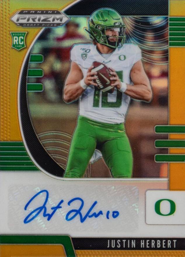 2020 Panini Prizm Draft Picks Justin Herbert #102 Football Card