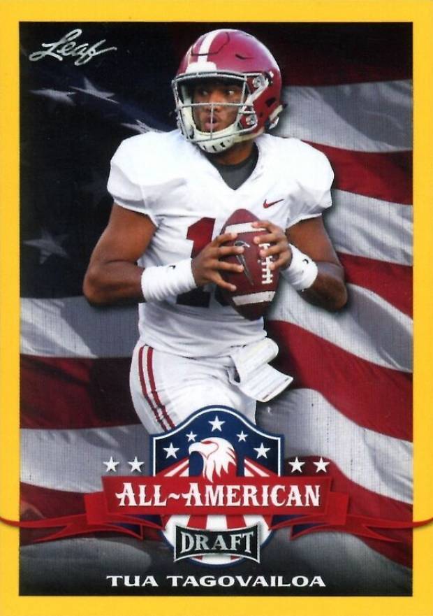 2020 Leaf Draft Tua Tagovailoa #62 Football Card