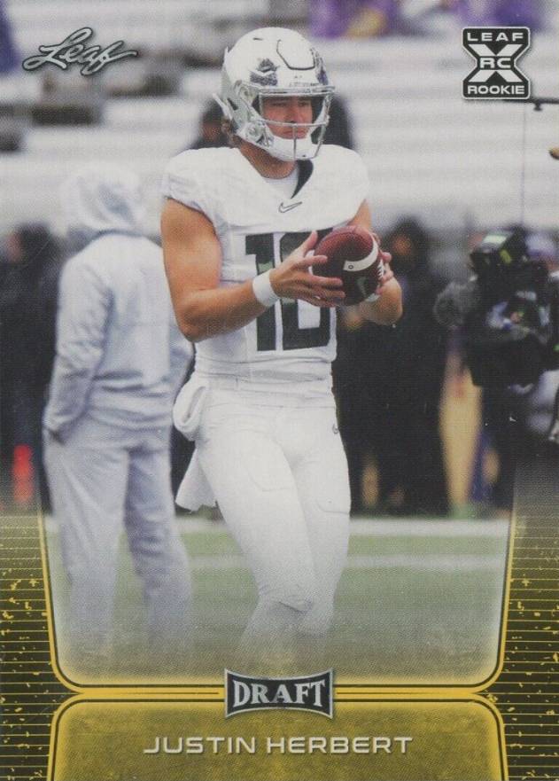 2020 Leaf Draft Justin Herbert #3 Football Card