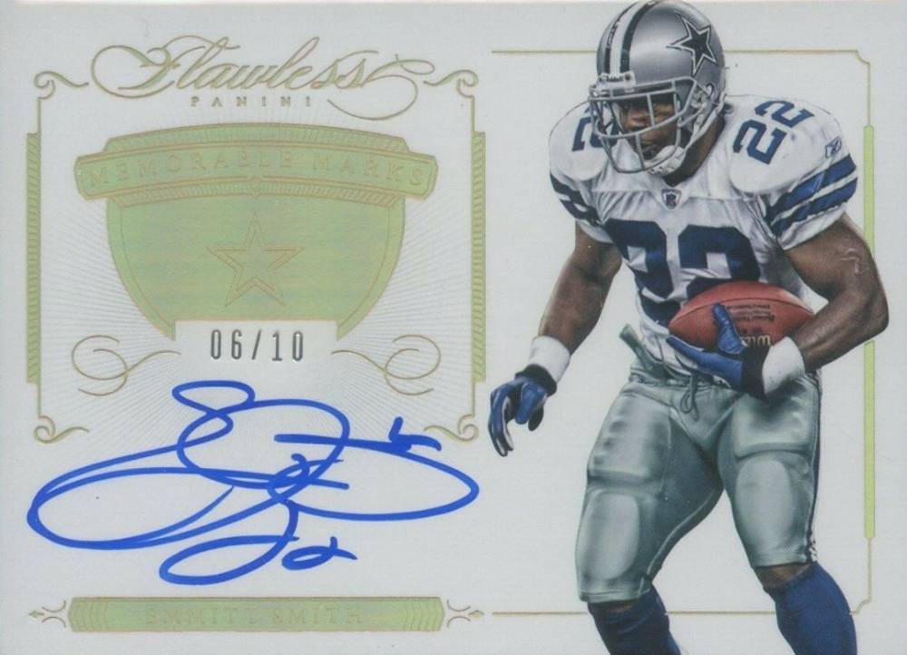 2015 Panini Flawless Memorable Marks Emmitt Smith #MM-ES Football Card