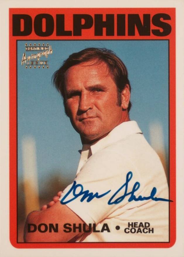 1997 Topps Hall of Fame Autograph Don Shula #2 Football Card