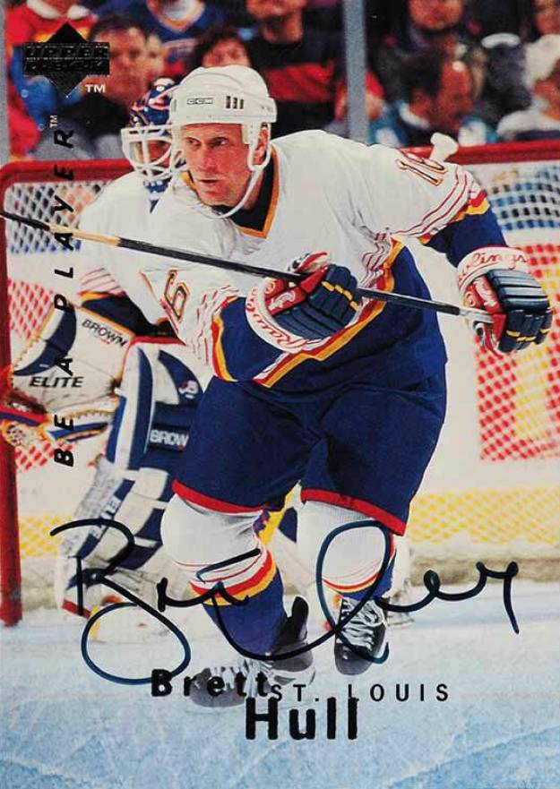 1997 BAP Autographs Brett Hull #S1 Hockey Card