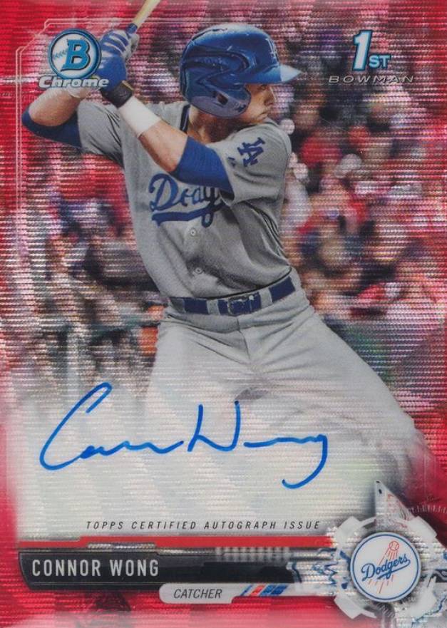 2017 Bowman Draft Chrome Draft Picks Autographs  Connor Wong #CDACW  Baseball Card