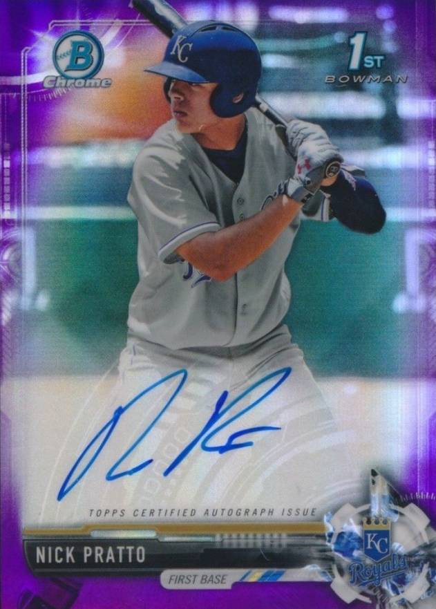 2017 Bowman Draft Chrome Draft Picks Autographs  Nick Pratto #CDANP  Baseball Card