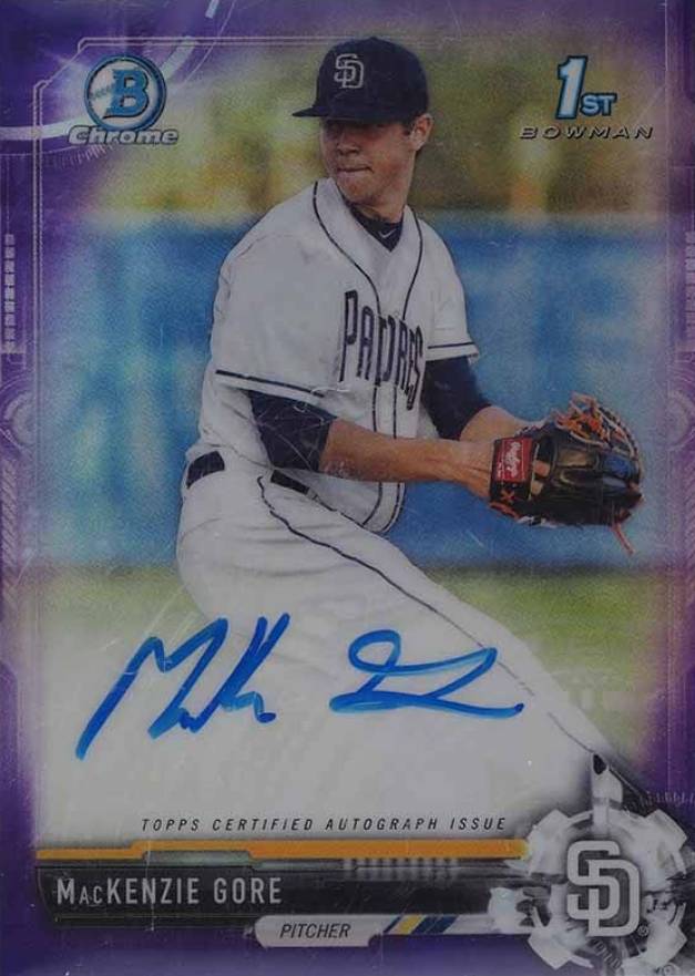 2017 Bowman Draft Chrome Draft Picks Autographs  MacKenzie Gore #CDAMG  Baseball Card