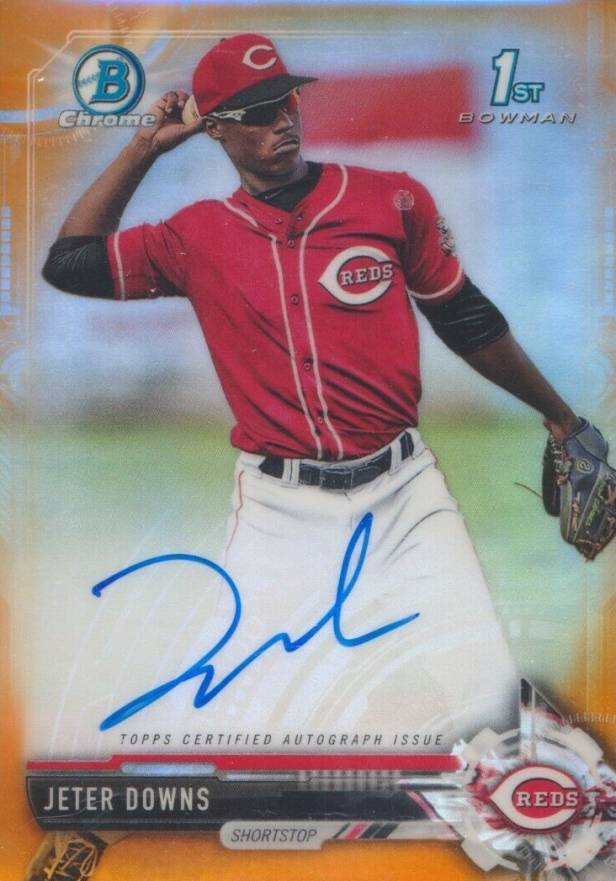 2017 Bowman Draft Chrome Draft Picks Autographs  Jeter Downs #CDAJD Baseball Card