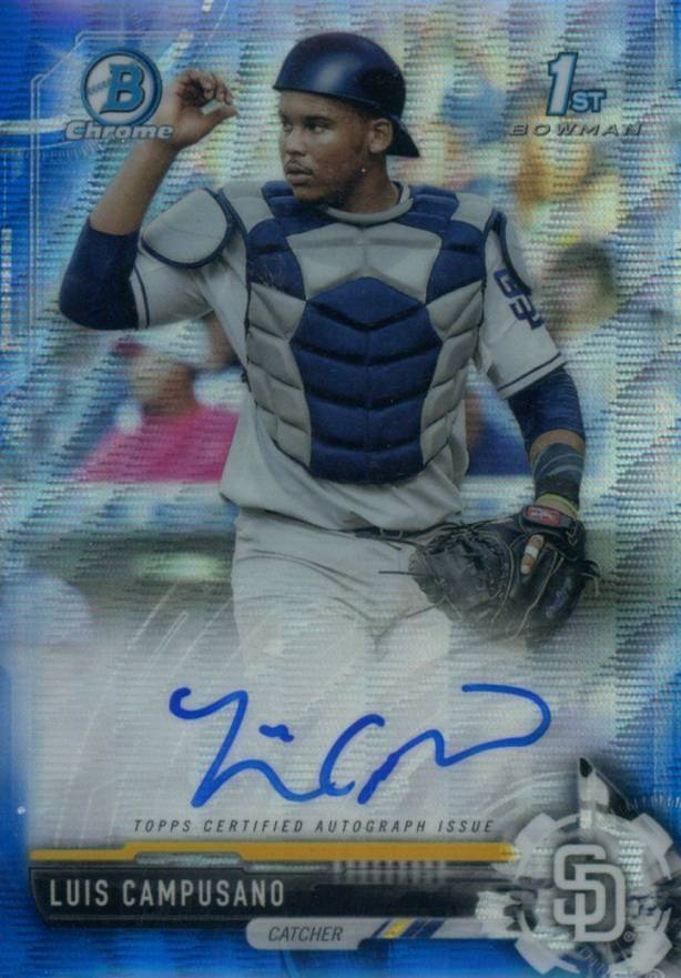 2017 Bowman Draft Chrome Draft Picks Autographs  Luis Campusano #CDALC Baseball Card