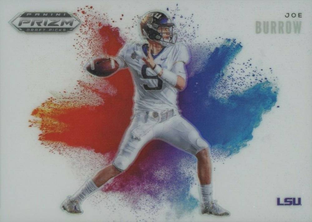 2020 Panini Prizm Draft Picks Color Blast Joe Burrow #5 Football Card