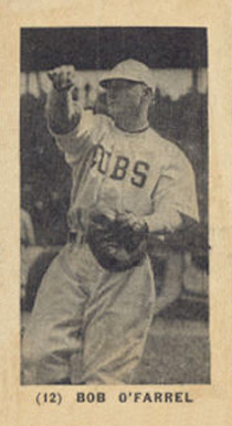 1927 York Caramel Type 1 Bob O'Farrel #12 Baseball Card