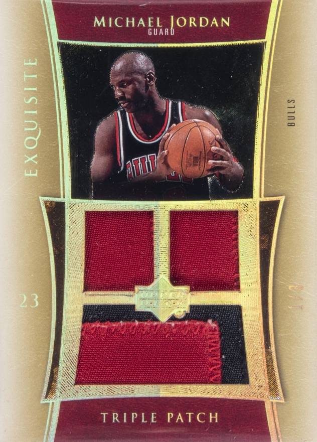 2004 UD Exquisite Collection Triple Patch Michael Jordan #E3PMJ2 Basketball Card