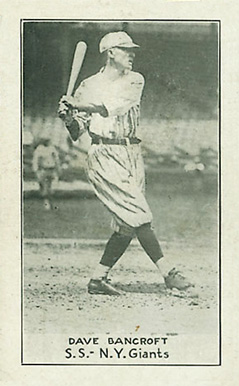 1921 National Caramel Dave Bancroft # Baseball Card